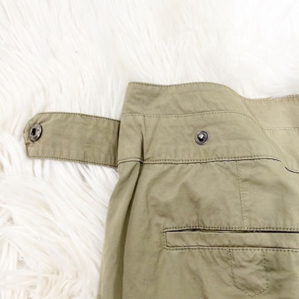 Frame twiil pleaded green pants size 6 cotton military‎ safari high waisted - Picture 5 of 15